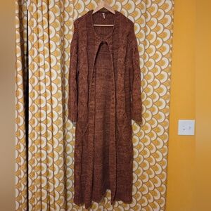 Free People Keep In Touch Chunky Maxi Duster